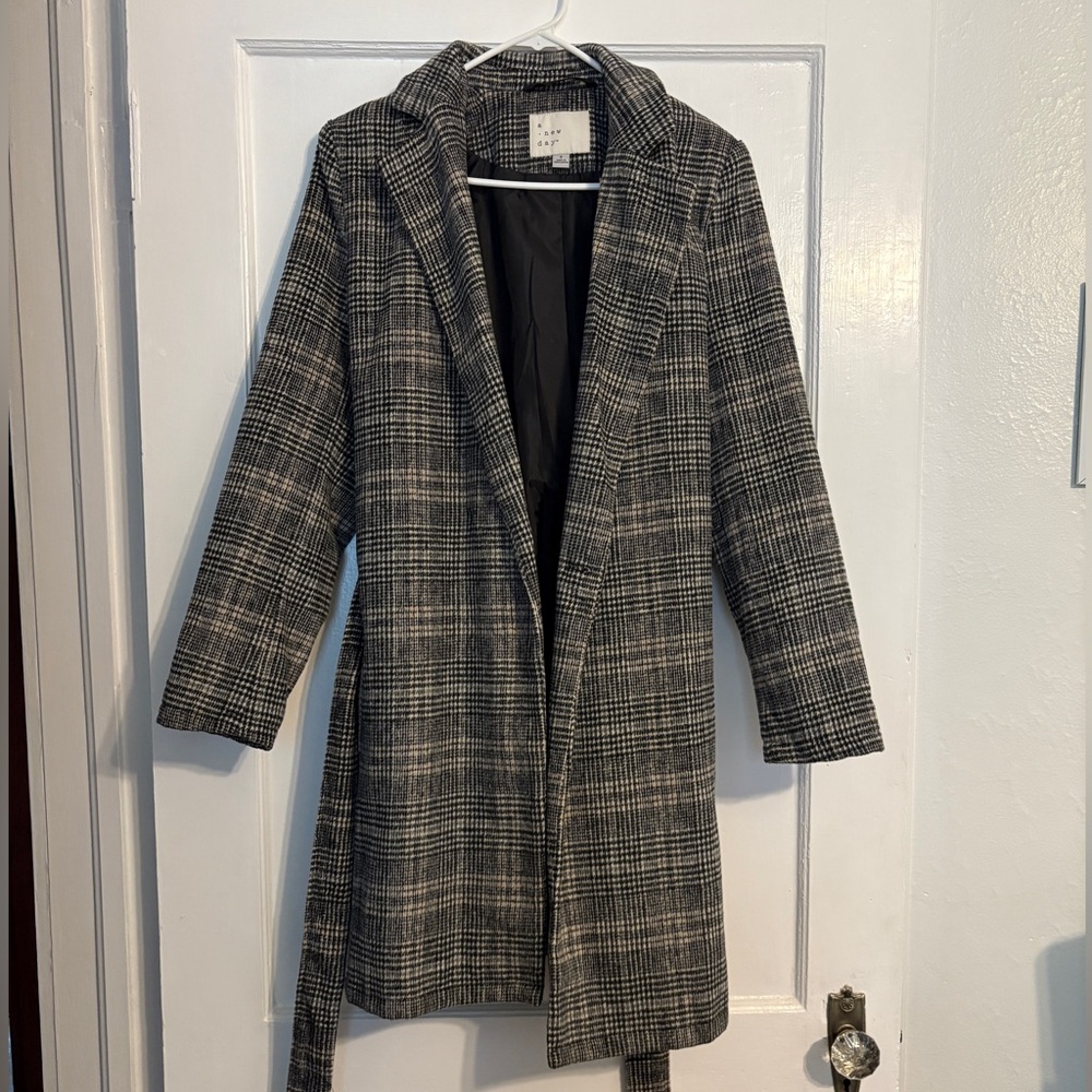 A New Day plaid long coat